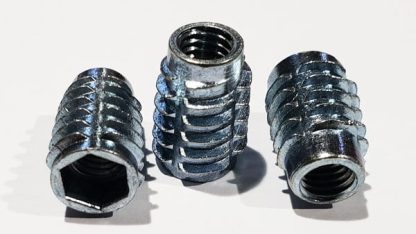 Insert Nut M8 Thread x 20mm. Unflanged. Packs of 20 pcs