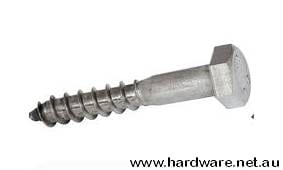 COACH SCREW  1/4x1-1/2  - (6x40mm)  -  GALVANISED.