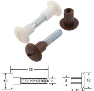 Cabinet Connector 30-39mm  White Plastic
