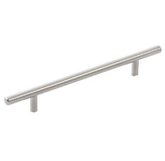 Rail Handle - 12mm Bar - Brushed Nickel