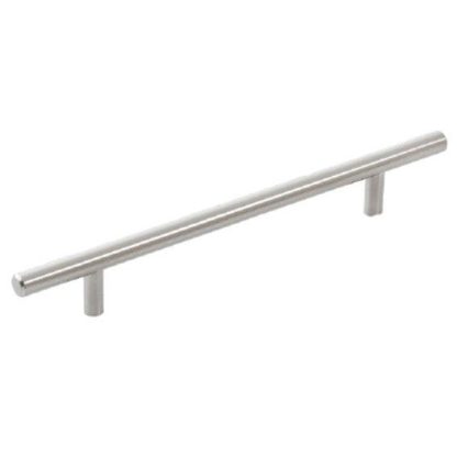 Rail Handle - 12mm Bar - Brushed Nickel