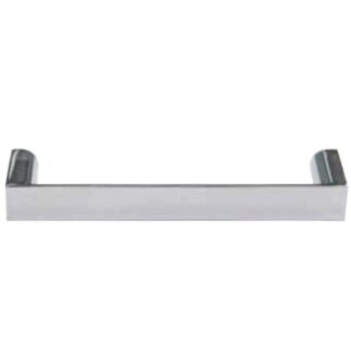 Flat D Handle. 12mm Wide. Chrome Plated