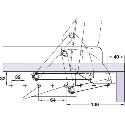 Blanket Box Hinge - Sprung - 12kg Rating - Image 2