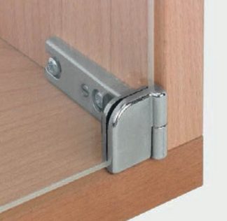 Glass Door Hinge - 180 Deg Openning - Matt Nickel Finish - Price Per Pair