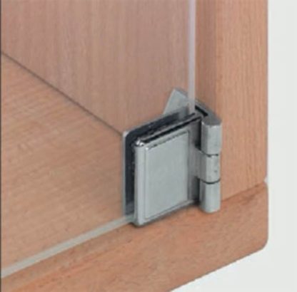 Glass Door Hinge - 180 Deg Openning - Polished Nickel Finish - Price Per Pair