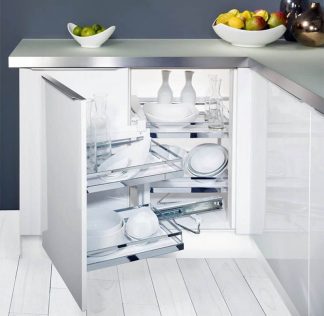 Kessebohmer Magic Corner - Arena Classic - Left Swivel - Four Trays