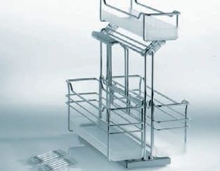 Roll-Out Storage - Portero - Three Baskets. White