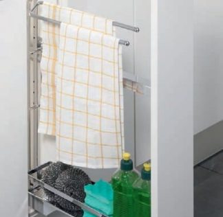 Roll-Out Storage - Number 15 Classic - 150mm Module - 1 Tray And Towel Rails