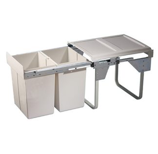 Waste Bin- Hafele 2 x 20litre. White Bins