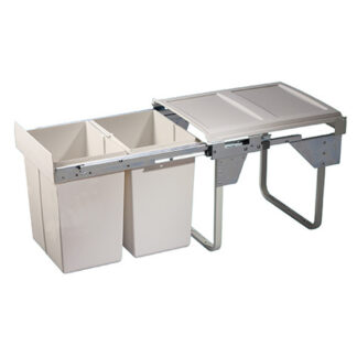 Waste Bin- Hafele 2 x 20litre. White Bins