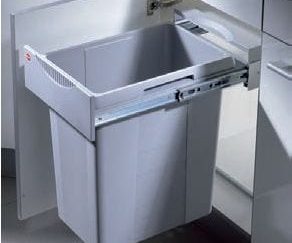 Waste Bin- Hailo- 1 X 40 Litre - Grey Bins