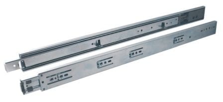 Drawer Slide Soft Close - Bottom Mount - Zinc - 300 to 700mm