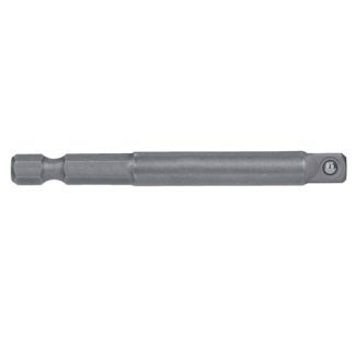 MAGNETIC SOCKET ADAPTOR - 1/4 Hex x 1/4 Square Drive - 75mm Long