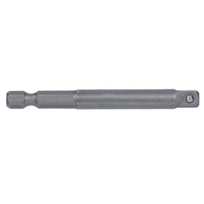 MAGNETIC SOCKET ADAPTOR - 1/4 Hex x 1/4 Square Drive -  75mm Long