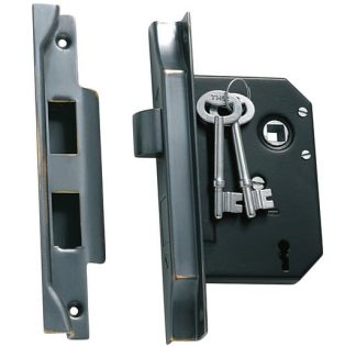 1149 - Rebated Lock - Antique Copper - 57mm Backset