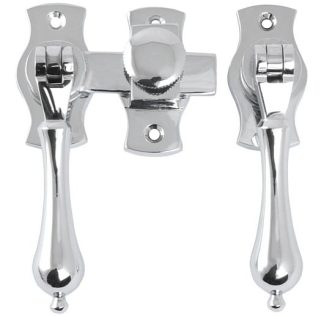 1187 - French Door Fastener - Teardrop - Chrome Plate