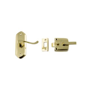 1193 - Screen Door Latch -  - Right Hand - External - Polished Brass