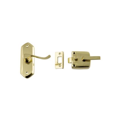 1193 - Screen Door Latch -  - Right Hand - External - Polished Brass