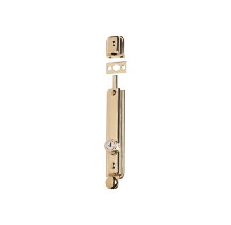 1335 - Surface Bolt - Locking - 150x32mm - Polished Brass