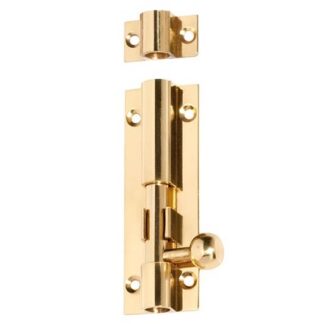 1406 - Barrel Bolt - 75x25mm - Polished Brass