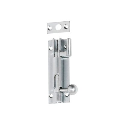 1428 - Barrel Bolt - Offset - Satin Chrome - 75x25mm