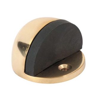 1512 - Door Stop - Oval - Polished Brass