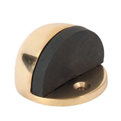 1512 - Door Stop - Oval - Polished Brass