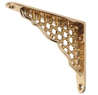 1543 - Small Shelf Bracket - Polished Brass