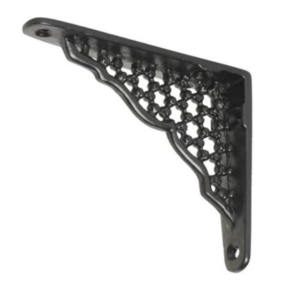 1544 - Small Shelf Bracket - Cast Iron - Matt Black