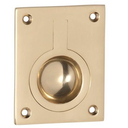 Tradco 1573 - Flush Pull - Polished Brass - 50x63mm
