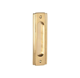 Tradco 1575 - Sliding Door Pull - Polished Brass - 43x150mm