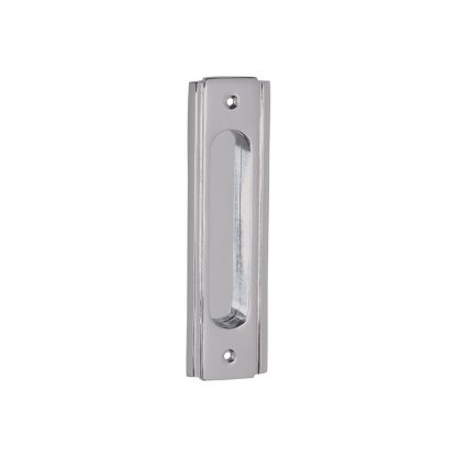 Tradco 1577 - Sliding Door Pull - Satin Chrome - 43x150mm