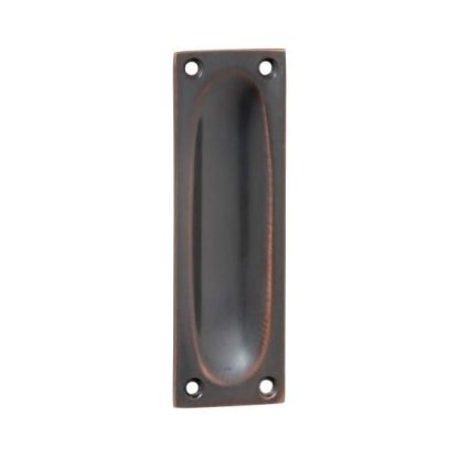 Tradco 1578 - Flush Pull - Antique Copper - 28x88mm