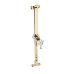 1674 - Casement Stay - Lockable - Brass Finish