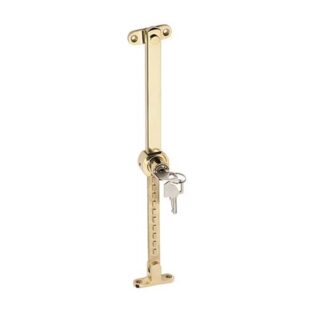 1674 - Casement Stay - Lockable - Brass Finish