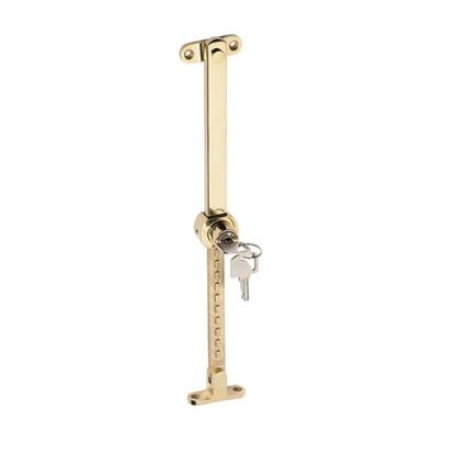 1674 - Casement Stay - Lockable - Brass Finish