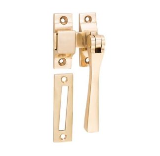 1690 - Casement Fastener - Square - Polished Brass