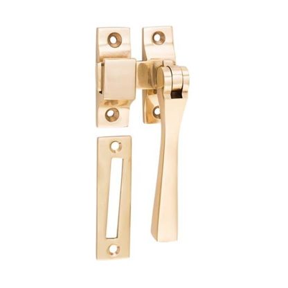 1690 - Casement Fastener - Square - Polished Brass