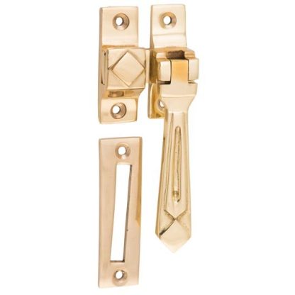 1738 - Casement Fastener - Deco - Polished Brass