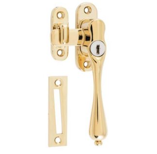 1771 - Casement Fastener - Locking - Right Hand - Polished Brass