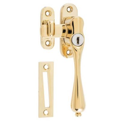 1771 - Casement Fastener - Locking - Right Hand - Polished Brass