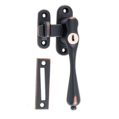 1775 - Casement Fastener - Locking - Right Hand - Antique Copper