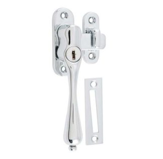 1776 - Casement Fastener - Locking - Left Hand - Chrome Plate