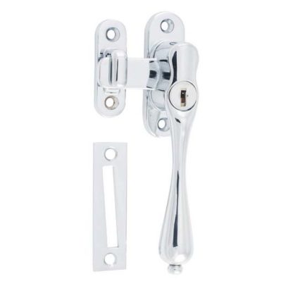 1777 - Casement Fastener - Locking - Right Hand - Chrome Plate