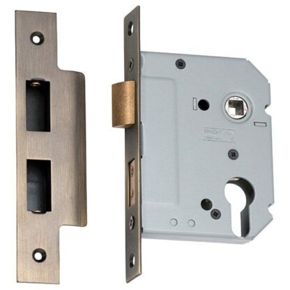 Mortice Lock Euro Antique Brass CTC47.5mm Backset 57mm