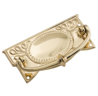 3320 Cabinet Handle - 120x55mm - Sheet Brass - Polished Brass