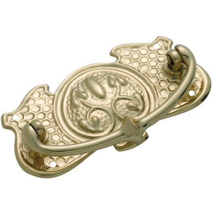 3392 Cabinet Handle - 66x35mm - Sheet Brass - Polished Brass