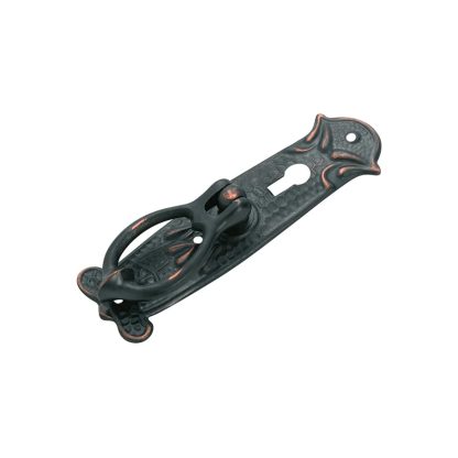 3399 Pedestal Handle - 30x100mm - Sheet Brass - Antique Copper WITH KEYHOLE