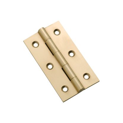 3753  Hinge - Butt Hinge - Fixed Pin - Polished Brass - 63x35mm