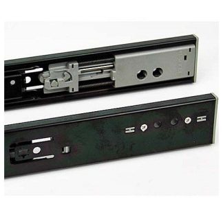 Drawer Slide Soft Close - Bottom Mount - Black - 300 to 700mm